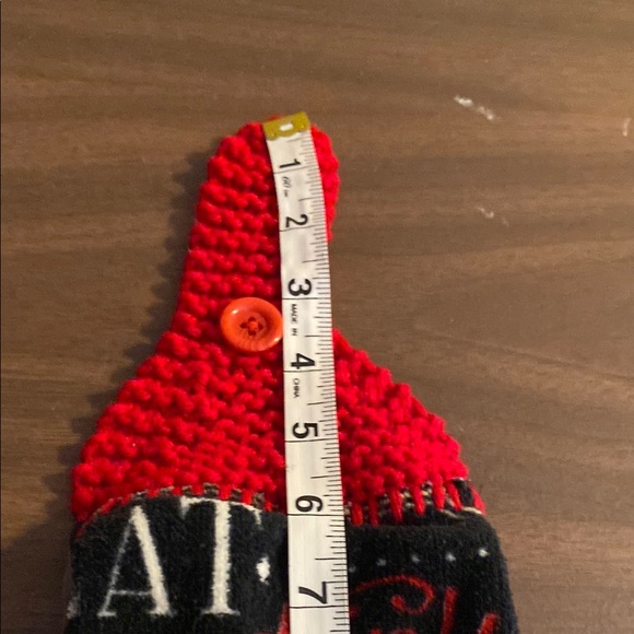 Chef Kitchen Towel with Red Crochet Top - Picture 11 of 11